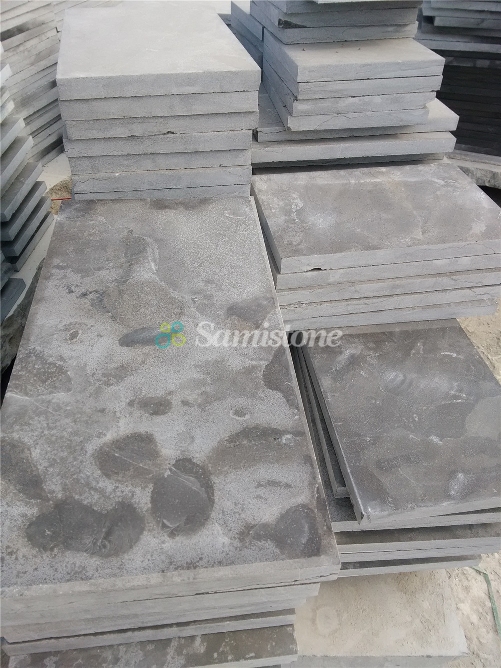Samistone Blue Limestone Acid Wash Flooring Tiles