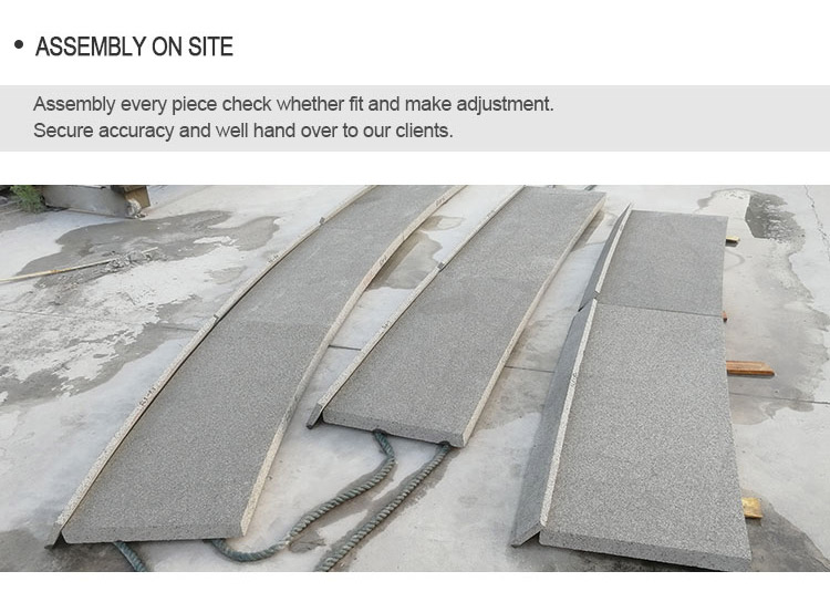 Samistone Dawn Black Granite New G684 Arc Steps China Factory