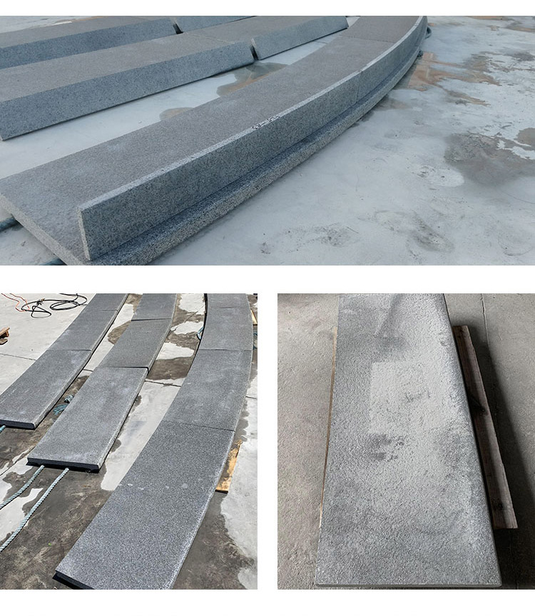Samistone Dawn Black Granite New G684 Arc Steps China Factory