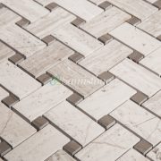 Samistone-Wood-Light-Grain-Marble-Basketweave-Mosaic-Tile-China
