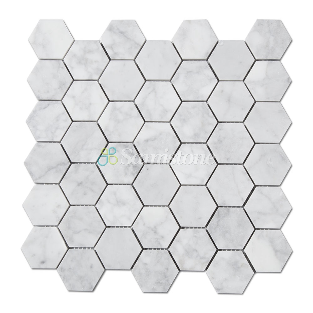samistone-carrara-white-marble-2-hexagon-mosaic-tile