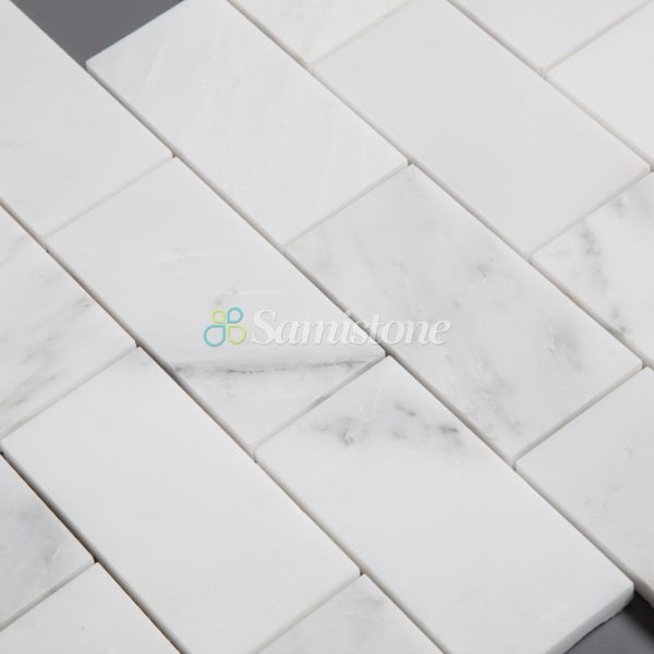 Samistone-Statuary-White-Marble-2x4-Brick-Mosaic