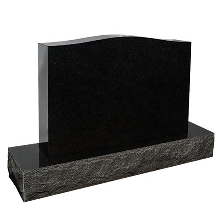 Black granite sales headstones